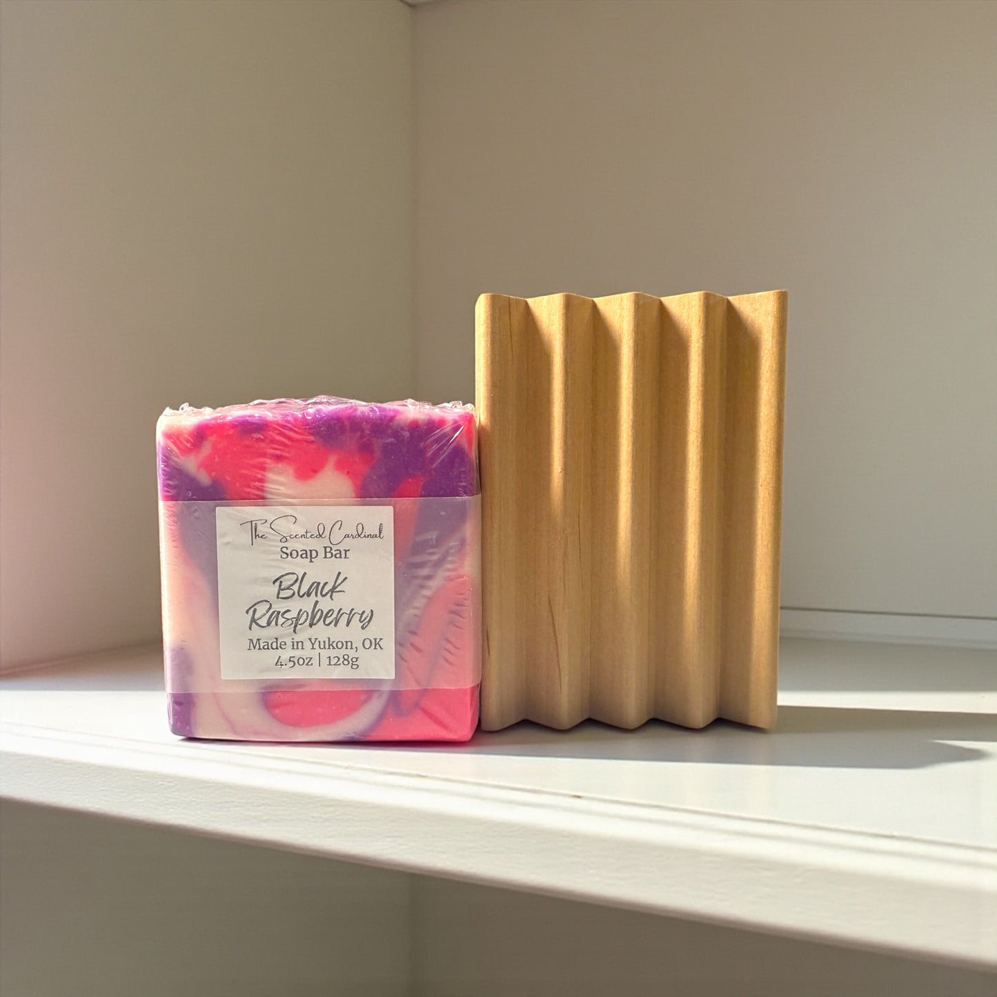 Soap & Wooden Soap Tray Gift Set